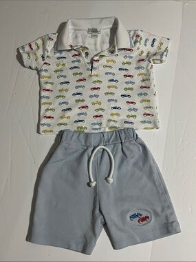 Kissy Kissy Boy Outfit Shirt and Shorts 6-9 Months